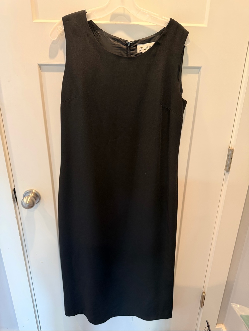 JSC Size 14 Black Sleeveless Sheath Dress Career Cocktail Classic